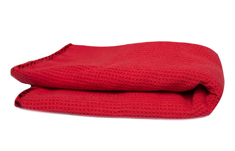 Glass and Window Waffle Weave Towel [Red]