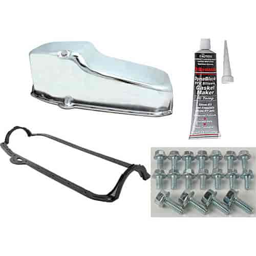 Chrome Oil Pan Kit 1955-79 Small Block Chevy Includes: