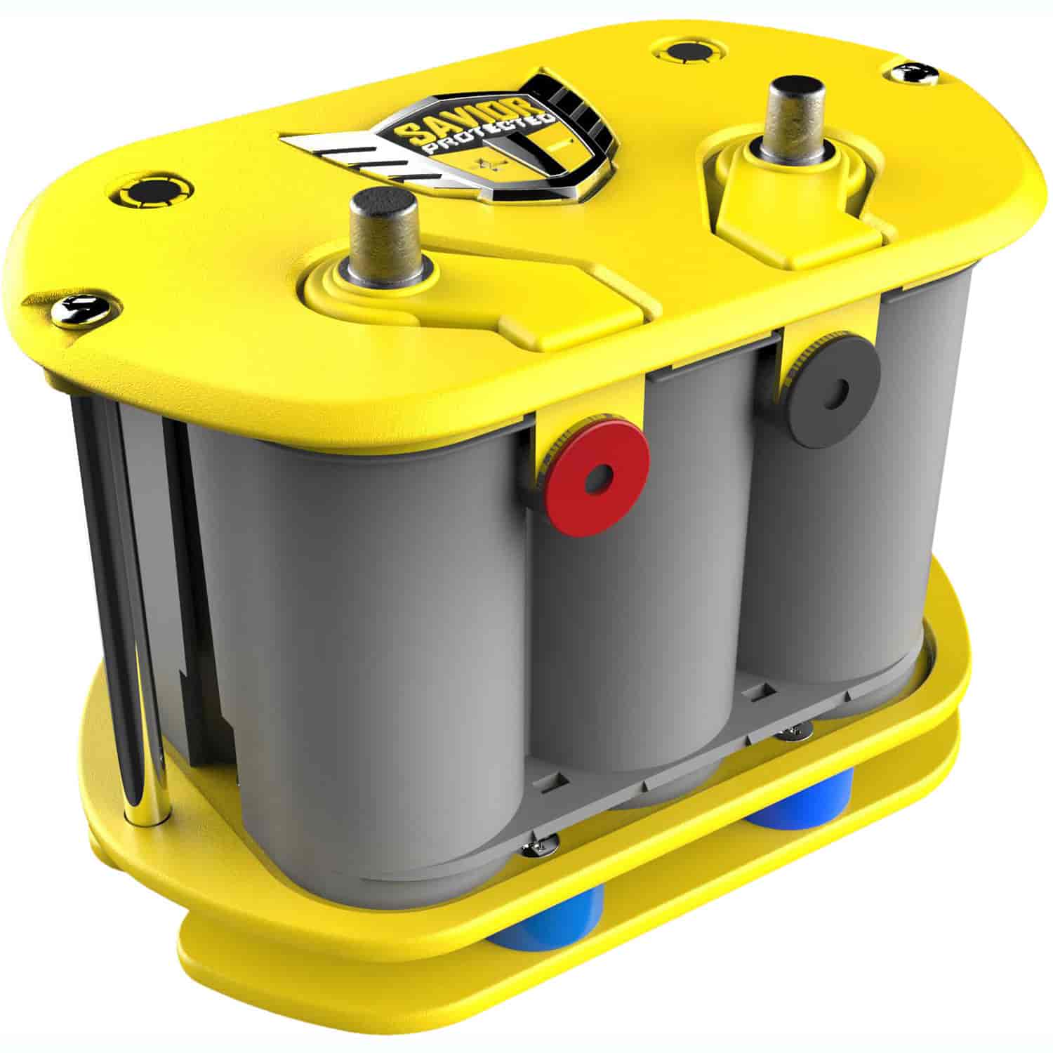 Yellow Show Case Battery Tray with Optima Yellow Top Battery Kit