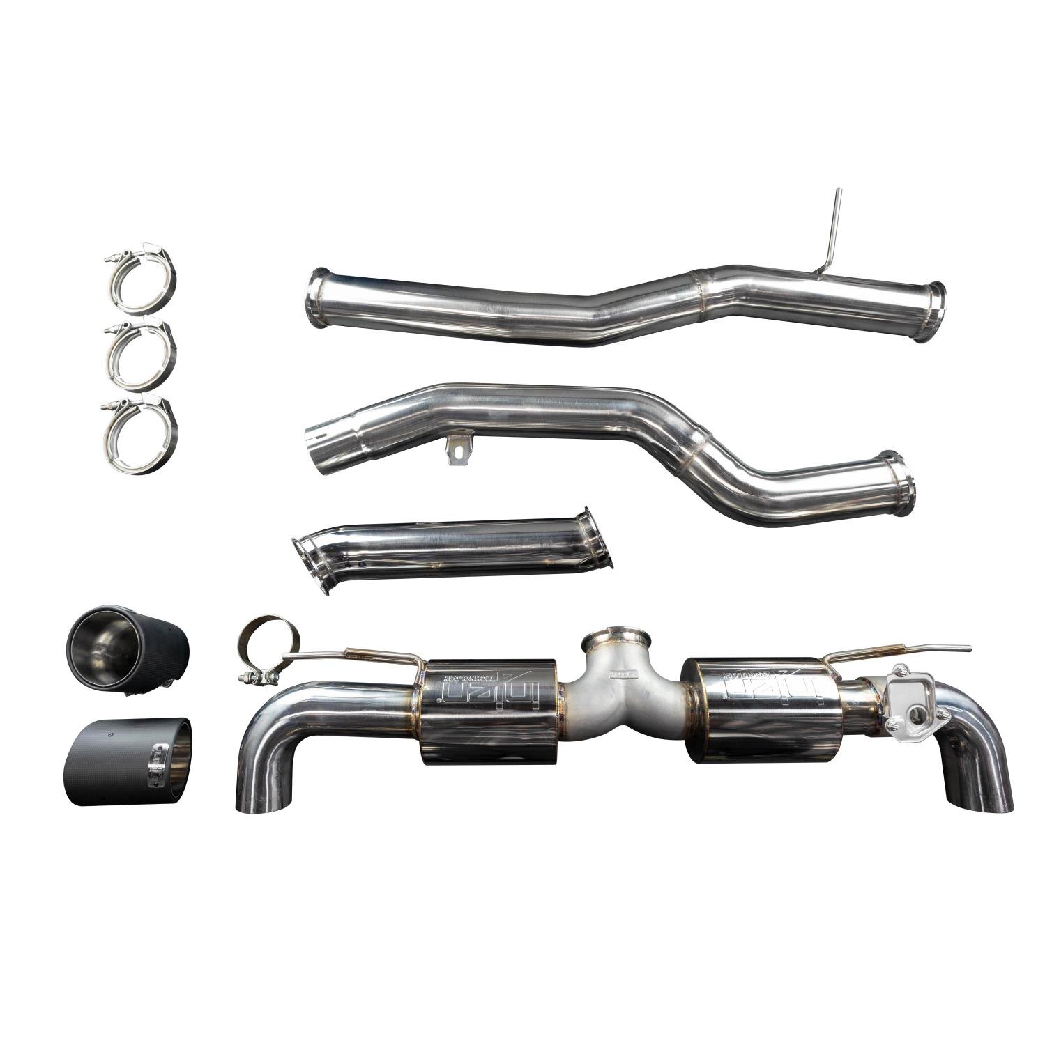 Performance Stainless Steel Cat-Back Exhaust System w/ Carbon Fiber Tips, 2020-2021 Toyota GR Supra 3.0L Turbo (A90/A91)
