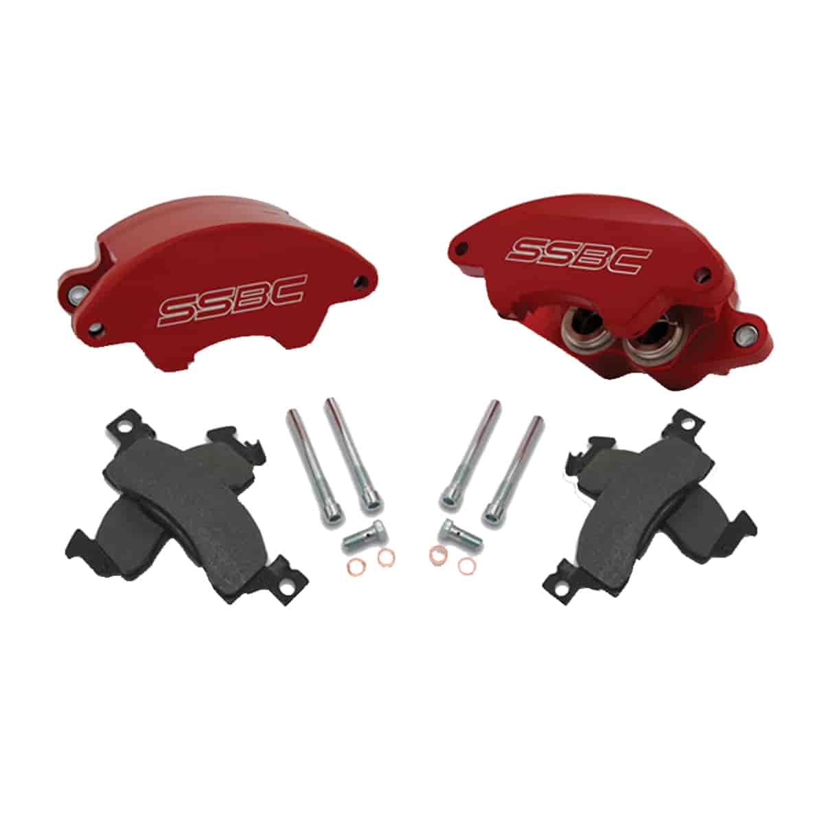 Super Twin Quick Change Front Caliper Kit Late 1960"s and Up GM Full Size (Standard 1in Wide)
