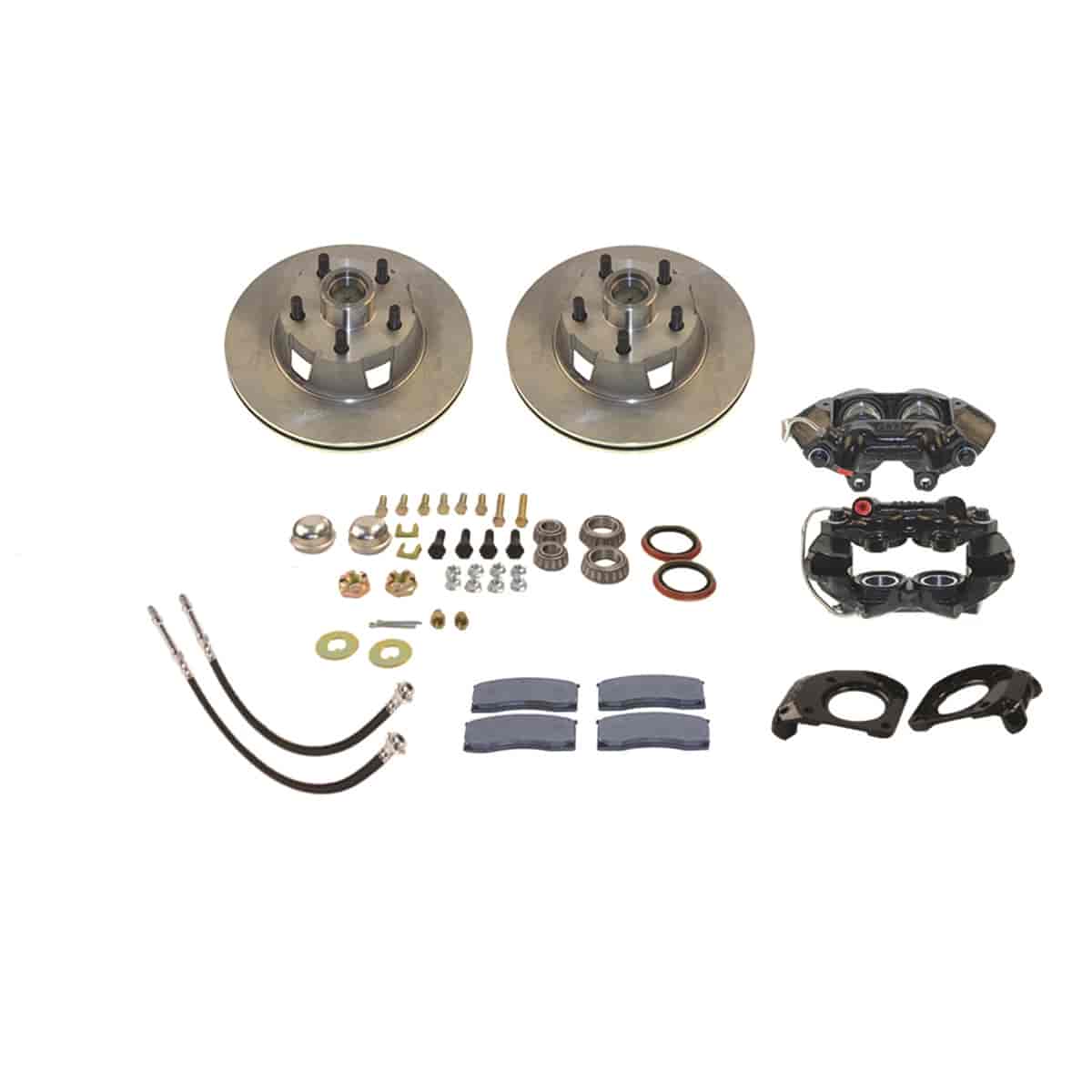 Front 4-Piston Drum to Disc Brake Conversion Kit At The Wheels Only