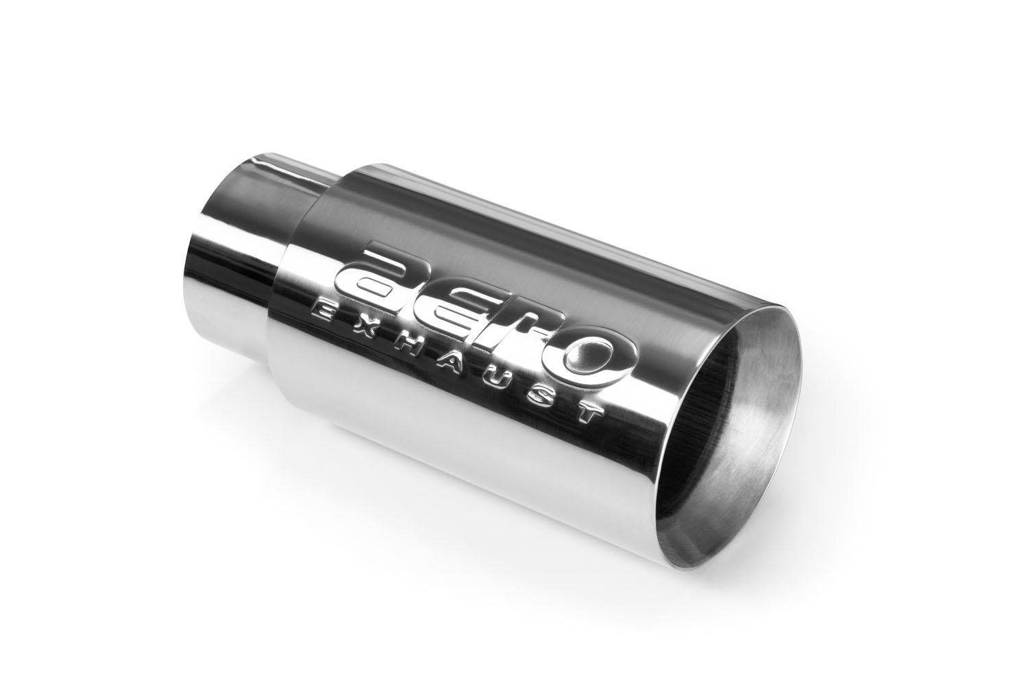 Universal Exhaust Tip, Inlet/Outlet: 3 in./4 in., Straight Cut End [Polished Finish]