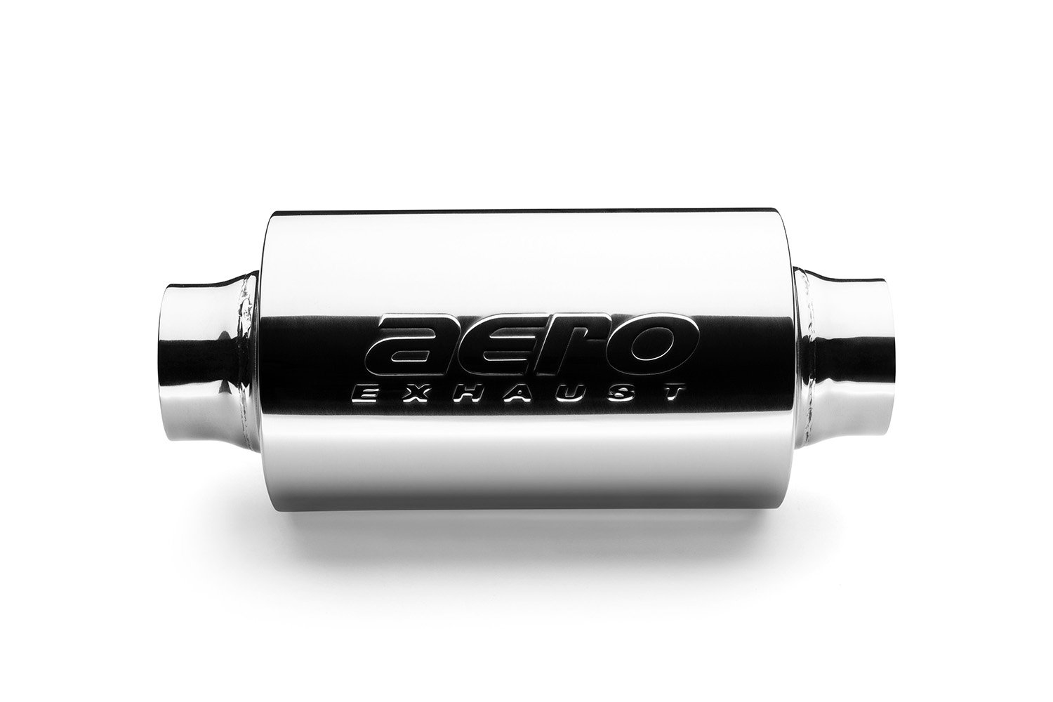 AR-Series Resonator Muffler, Inlet/Outlet: 3 in., Overall Length: 14 in. [Mirror Polished Finish]
