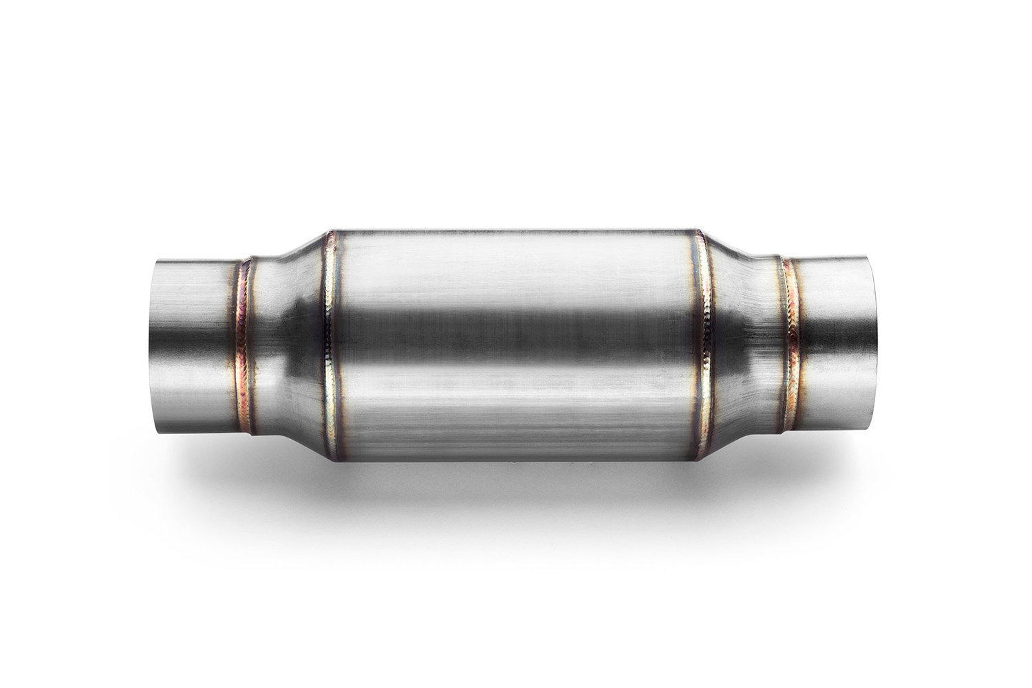 TR-Series Resonator Muffler, Inlet/Outlet: 2.500 in., Overall Length: 10.500 in. [Mirror Polished Finish]
