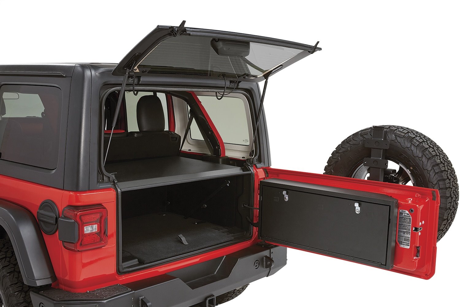 349-01 Tailgate Lockbox, Select Jeep Wrangler, Black