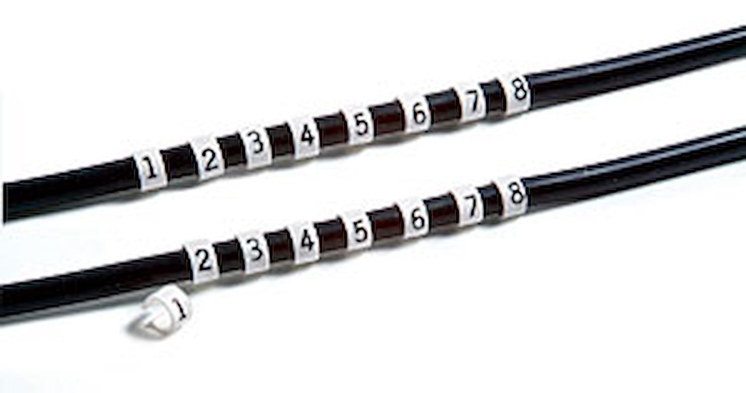 Clip-On Wire Markers Fits 7mm and 8mm Wire