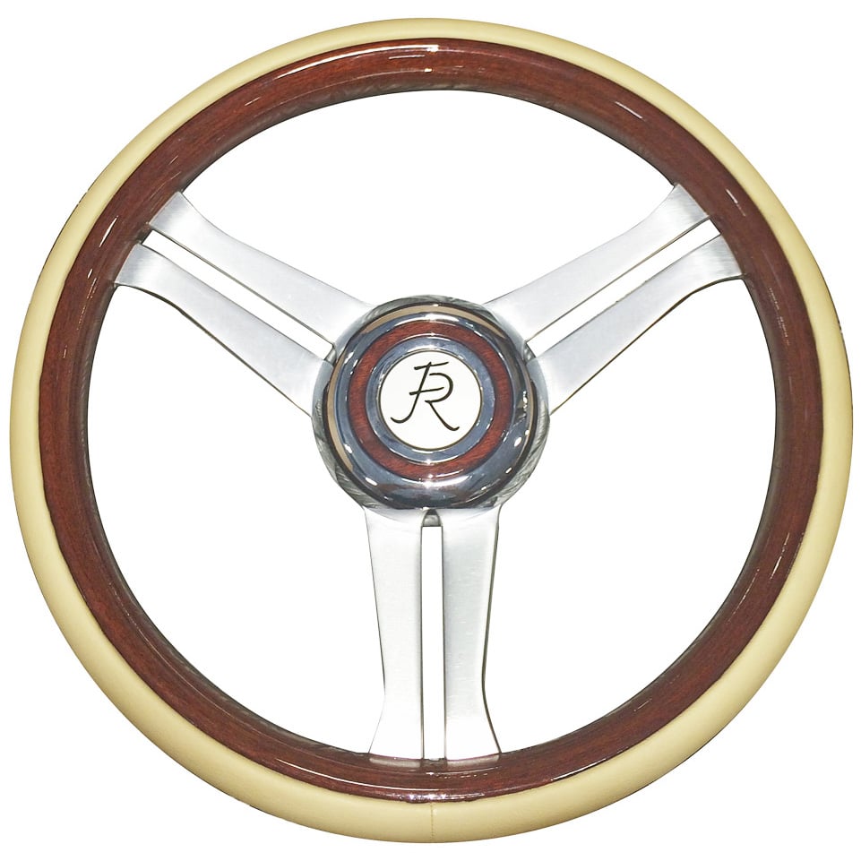 Navigator Steering Wheel Combination Wood & Light Tan Leather