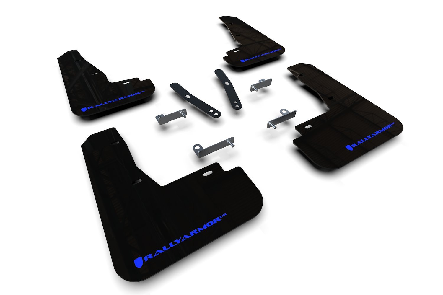 MF91URBLKBL Mud Flap Kit Fits Select KIA EV6 - Blue Logo