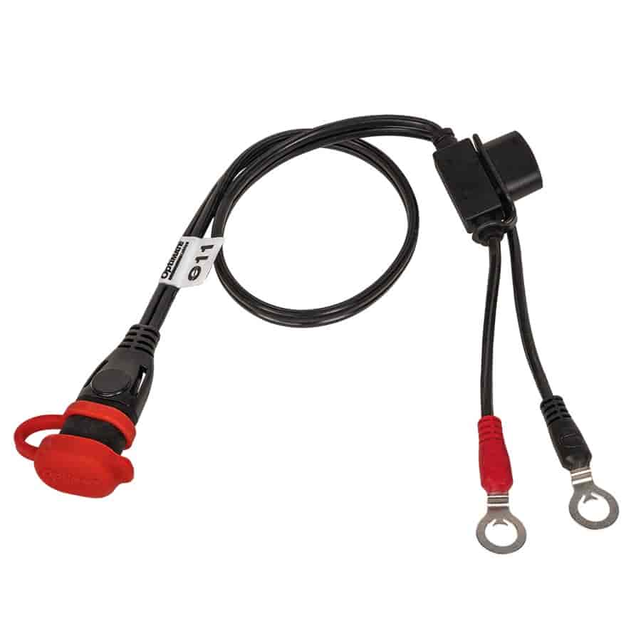 Heavy-Duty Permanent Battery Lead SAE Charging Cable [1/4 in. (6 mm) & 5/16 in. (8 mm) Battery Ringlets]