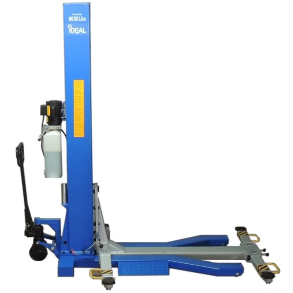 iDEAL Portable Single Column Automotive Lift with 6,000 lbs. Lifting Capacity