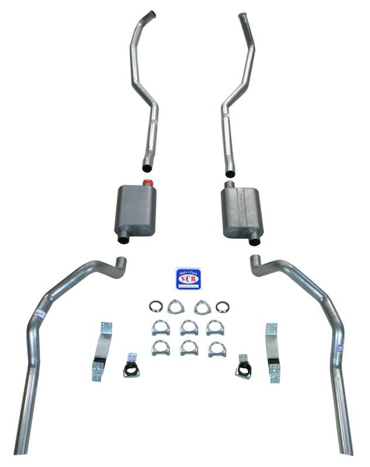 23005S 1967-1969 Camaro 2-1/2 in. Exhaust System w/ Quickflow Mufflers, 304 Stainless Steel