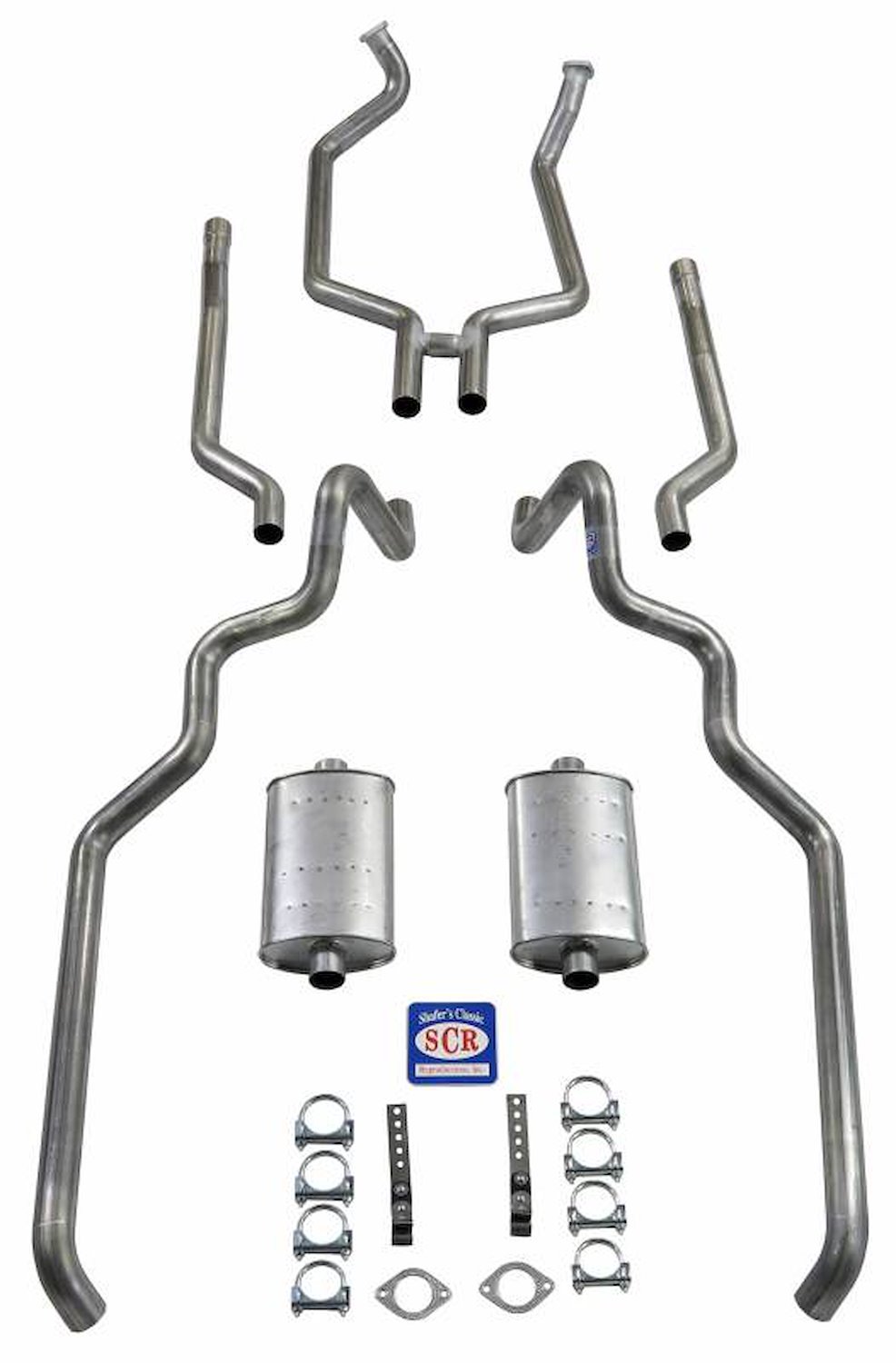 83017 1963-64 Full-Size Ford 2-1/2 in. Turbo Exhaust System exc. Convertible & Station Wagon