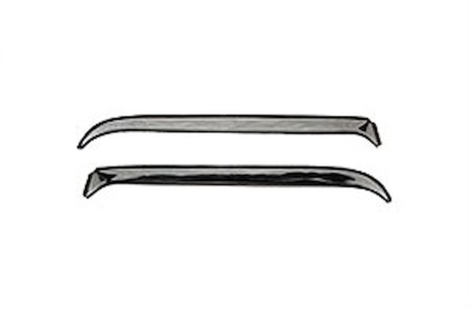 Window Deflector Set Fits Select 1982-1994 Chevrolet, GMC, Oldsmobile SUV, Truck [Stainless]