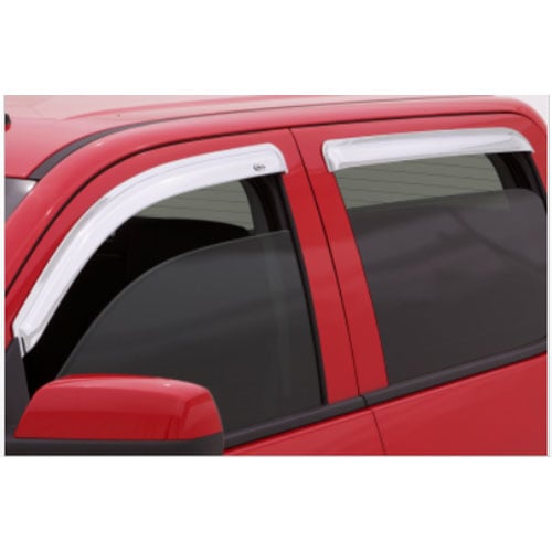 Chrome Tape-On Side Window Deflectors 2005-14 Toyota Tacoma Double Cab