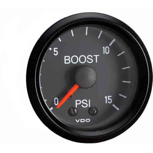 Cockpit 15 PSI Mechanical Boost Gauge with Tubing and US Thread Adapters