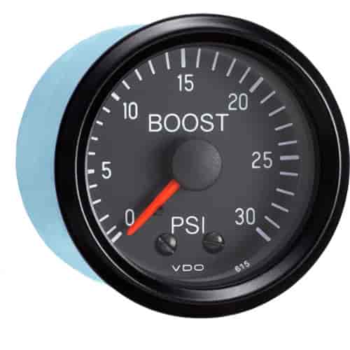Cockpit 30 PSI Mechanical Boost Gauge with Tubing and US Thread Adapters