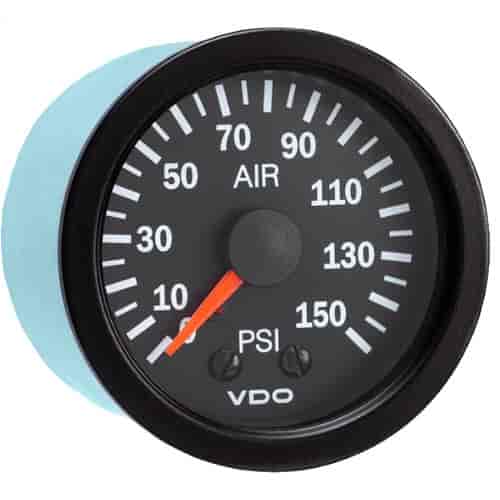 Vision Black 150 PSI Mechanical Air Pressure Gauge 12V