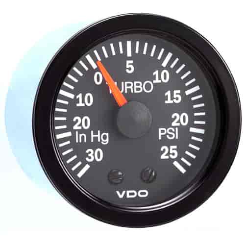 Turbo Gauge with Tubing Kit and Metric Thread Adapters 2-1/16" mechanical