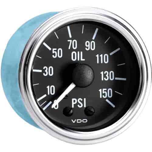 Series 1 150 PSI Mechanical Oil Pressure Gauge with Tubing Kit and US Thread Adapters