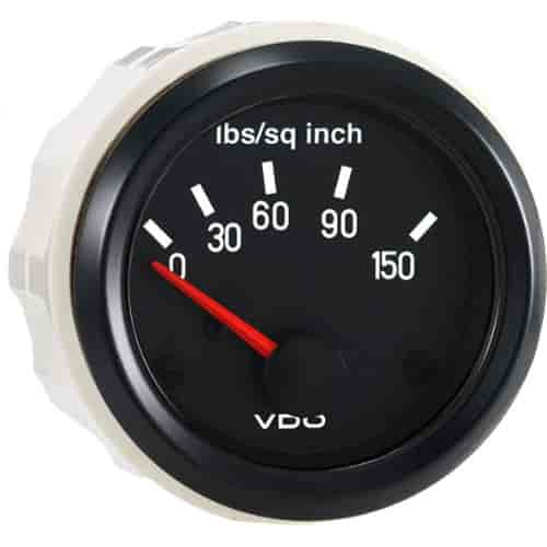 Cockpit 150 PSI Oil Pressure Gauge with VDO Sender and US Thread Adapters