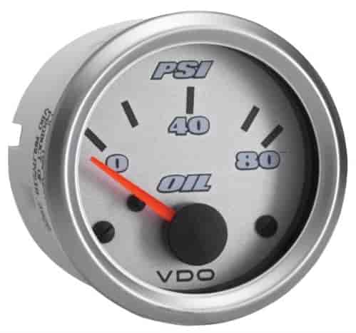 Vision Silverstone 80 PSI Oil Pressure Gauge with Metric Thread Adapters