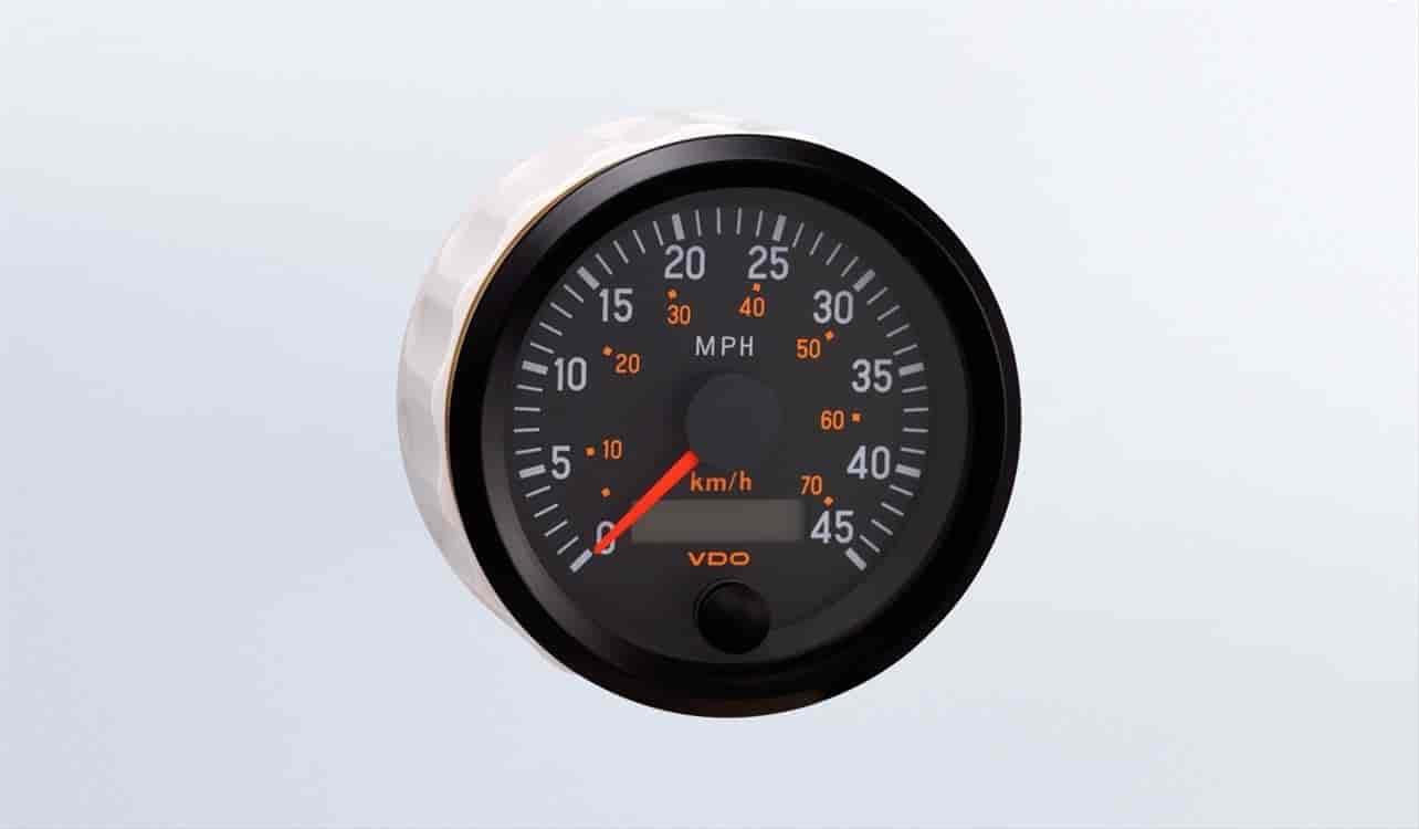 Cockpit International 130kmh/85MPH 3 3/8 85mm Electronic Speedometer with Autocalibratio