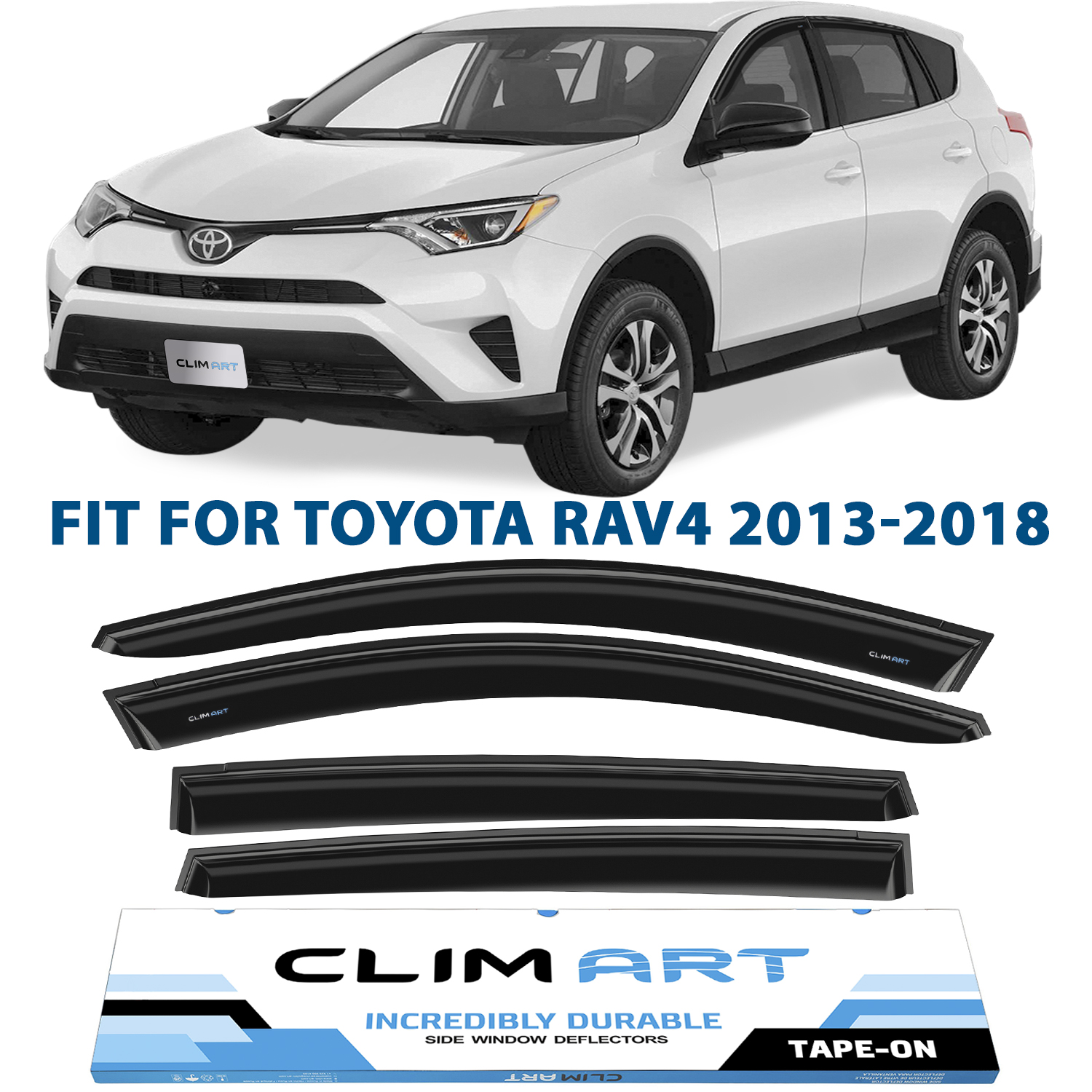CLIM ART Side Window Deflectors for 2013-2018 Toyota