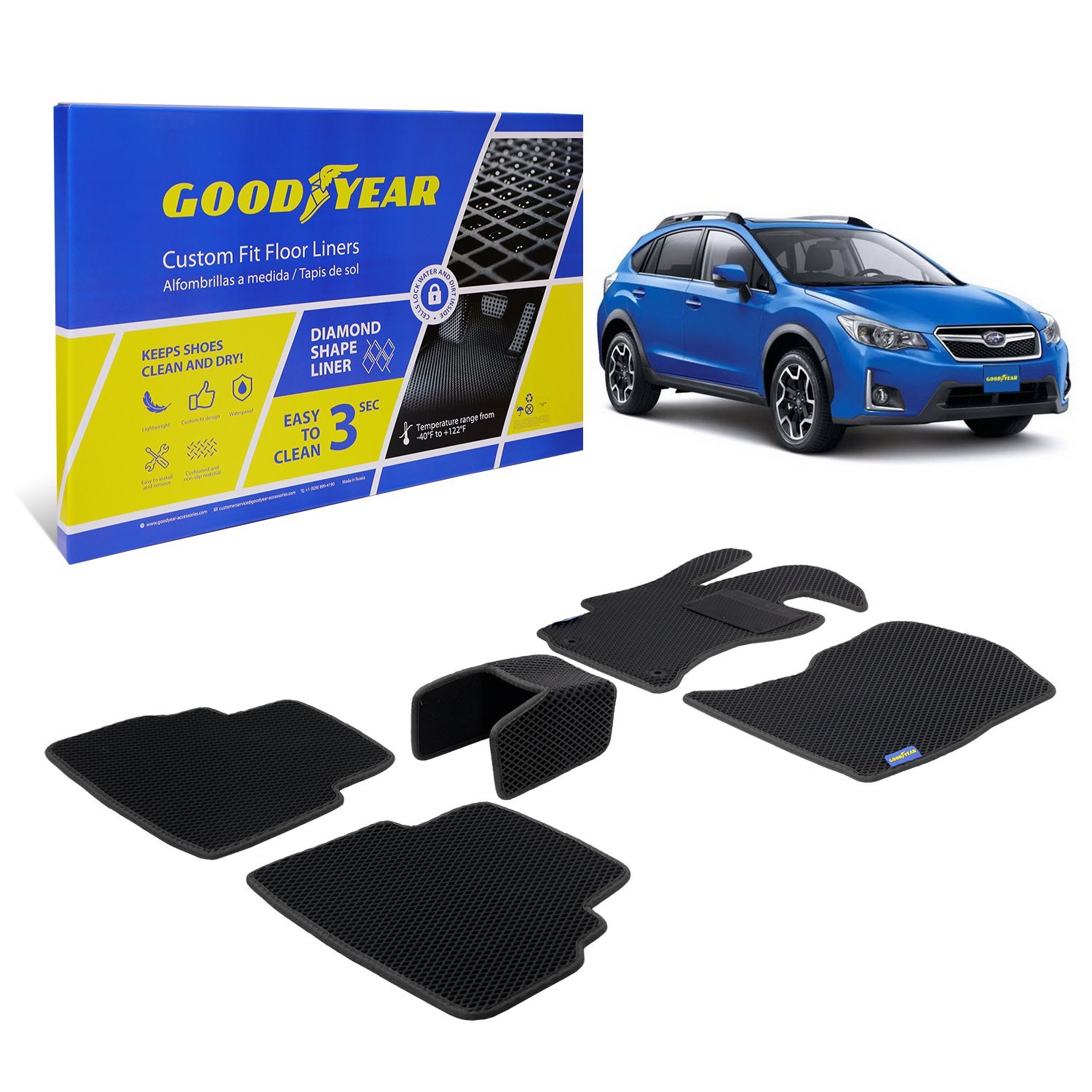 Goodyear Custom-Fit Floor Liners Fits Select Subaru XV
