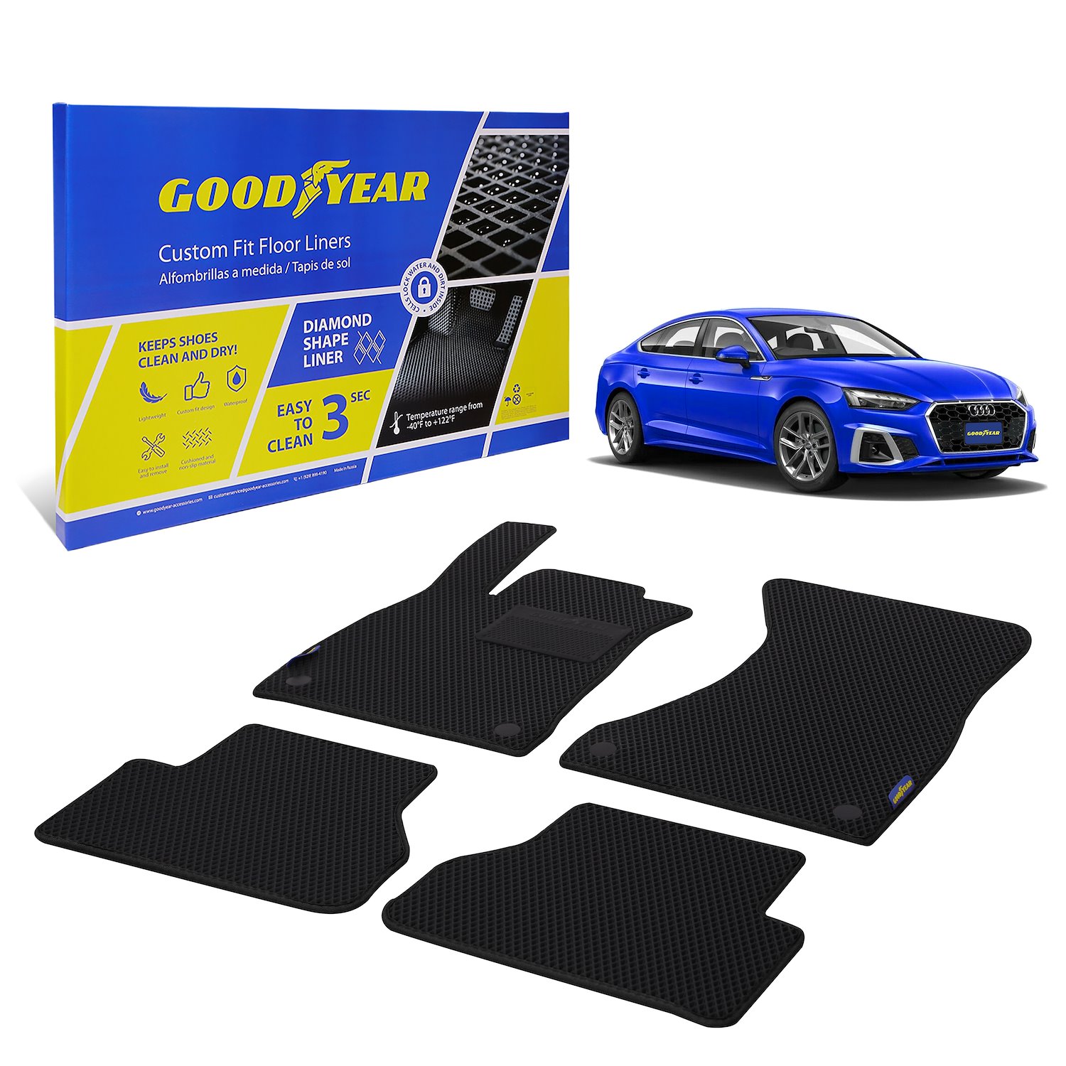 Goodyear Custom-Fit Floor Liners Fits Select Audi A5 Sportback