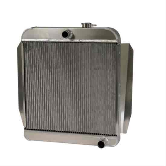 Direct-Fit Satin Aluminum Radiator with Single Fan and Shroud [1955-1959 Chevy Truck]