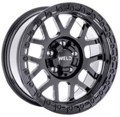 W105  Cinch Wheel Size: 17 X 10" Bolt Pattern: 5x114.3 [Gloss Black Milled/Gloss Black]