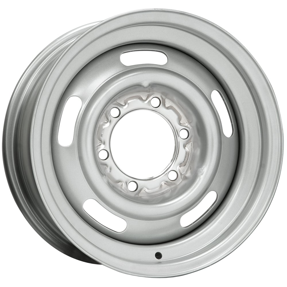35 Series Pickup Rallye Wheel Size: 15" x 10" Bolt Circle: 6" x 5-1/2" (Silver)