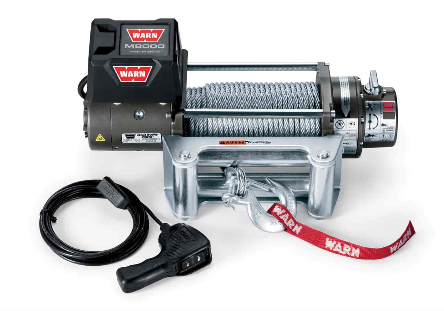 M8000 Self-Recovery Winch with 100 Ft. Wire Rope and Roller Fairlead