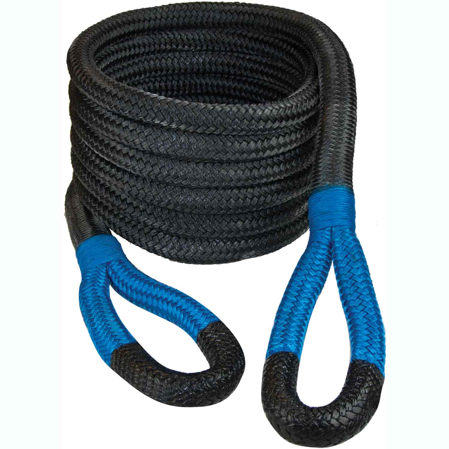 Recovery Rope 7/8" X 20' Black Rope with Blue Eyes