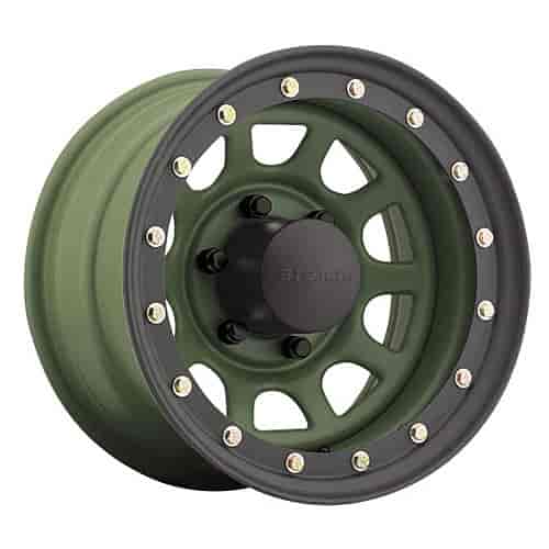 Simulated Beadlock Stealth Camo Green Daytona Wheel (Series 844) Size: 16" x 10"