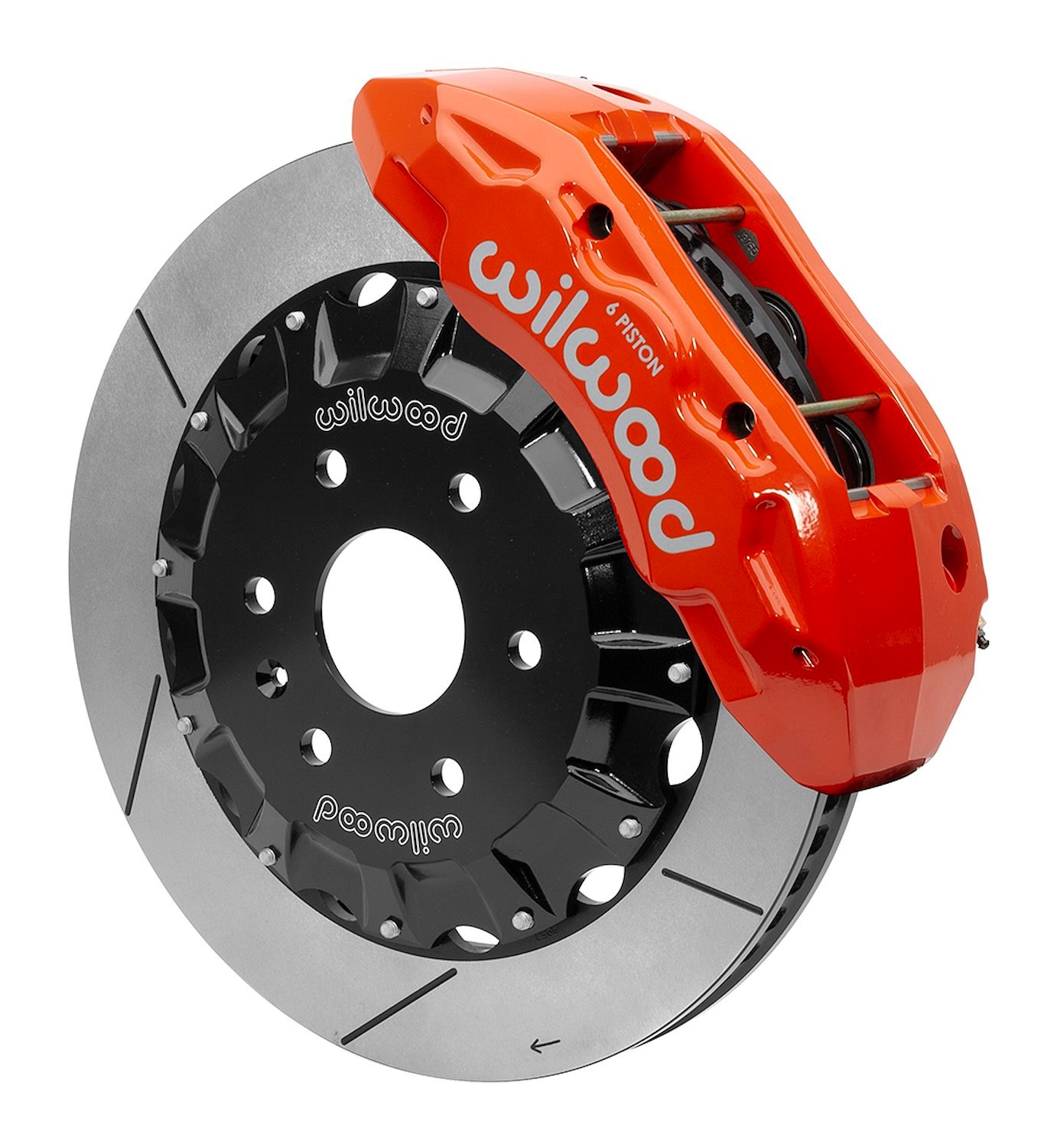 TX6R Big Brake Front Brake Kit for Select GM Pickup Truck/SUV 1500, 16 in. GT Slotted Rotors [Red Powder-Coated Calipers]