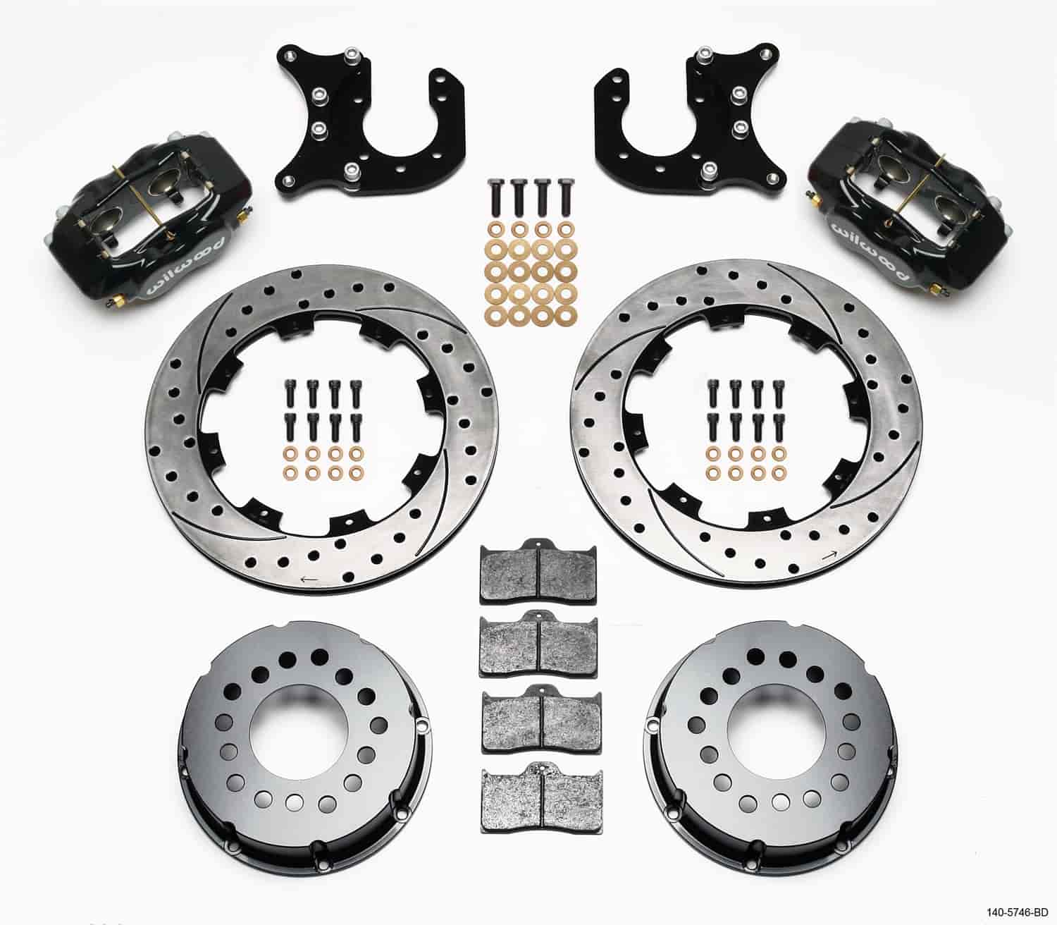 Forged Dynalite Pro Series Brake Kit Rear End: 12 Bolt Special