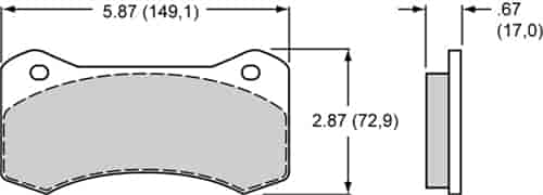 Polymatrix Brake Pads Calipers: AERO4/6, W4A, & W6A