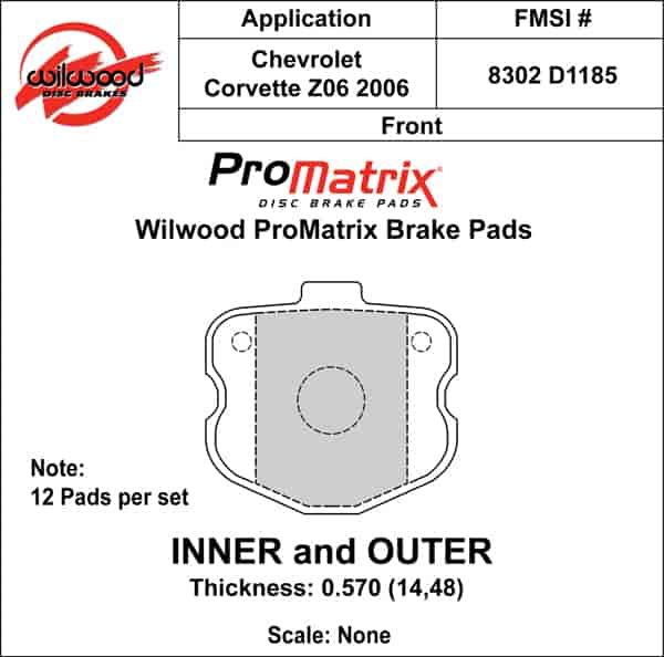 ProMatrix Front Brake Pads Calipers: 2006 Chevy