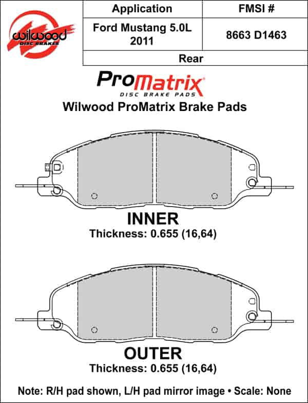 ProMatrix Rear Brake Pads Calipers: 2011 Ford