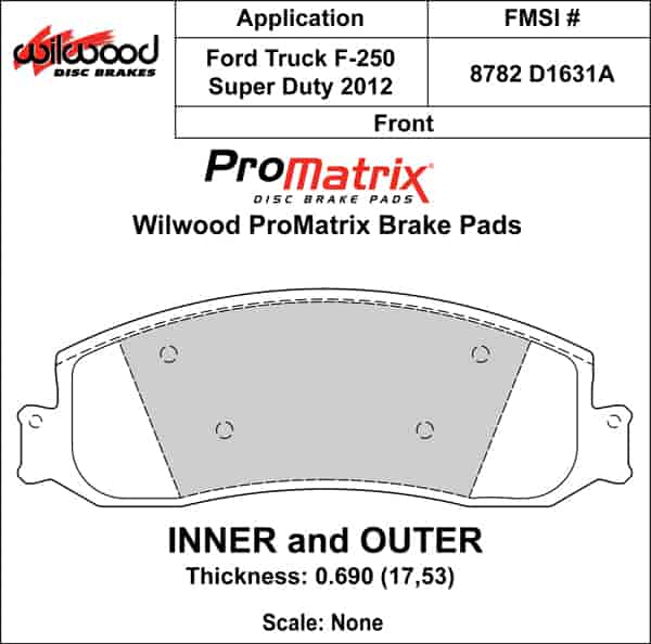 ProMatrix Front Brake Pads Calipers: 2012 Ford