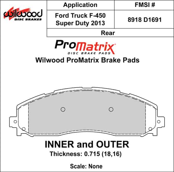 ProMatrix Rear Brake Pads Calipers: 2013 Ford