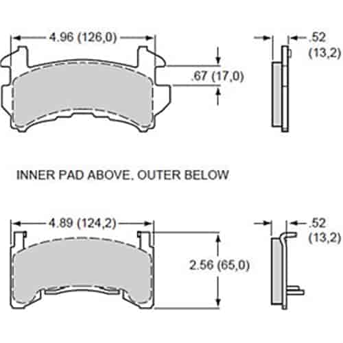 Polymatrix Q Brake Pads Calipers: OEM - GM D154 Metric Type