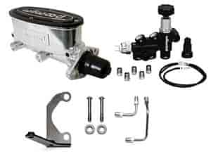Aluminum Master Cylinder Kit with Proportioning Valve Includes:
