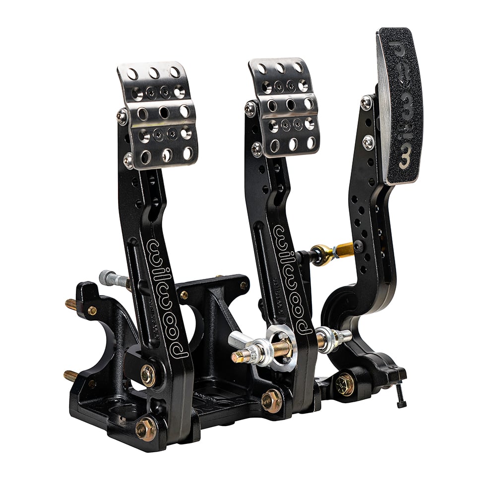 340-16605 Adjustable Ratio Floor Mount Throttle, Clutch, Brake Pedal w/Tru-Bar Balance Bar w/Throttle Linkage