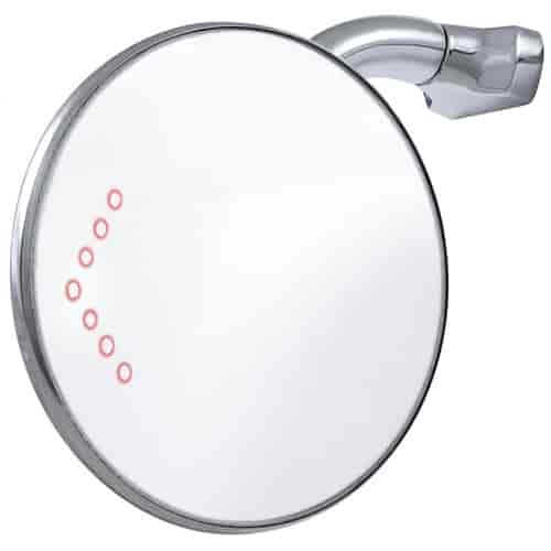 Universal Peep Mirror with LED Turn Signal 4"