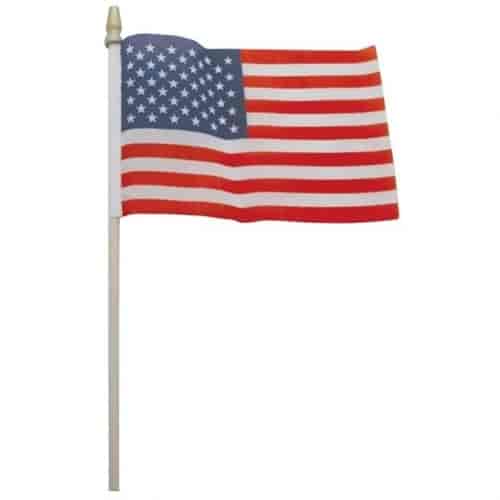 U.S.A. FLAG W/ WOODEN POS