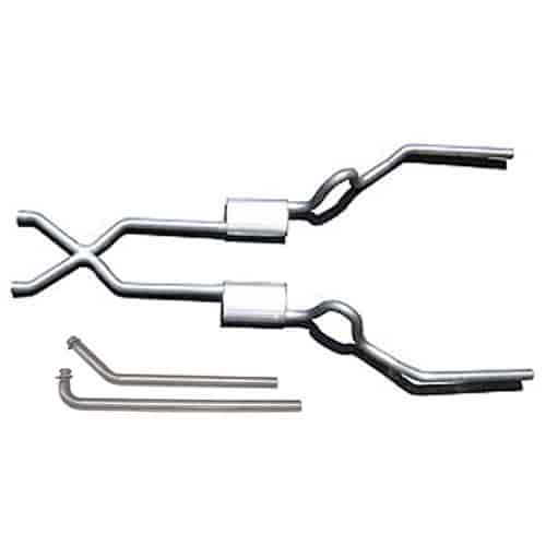 Street-Pro Crossmember-Back Exhaust with Headers 1964-72 GM A-Body with Small Block Chevy Includes: