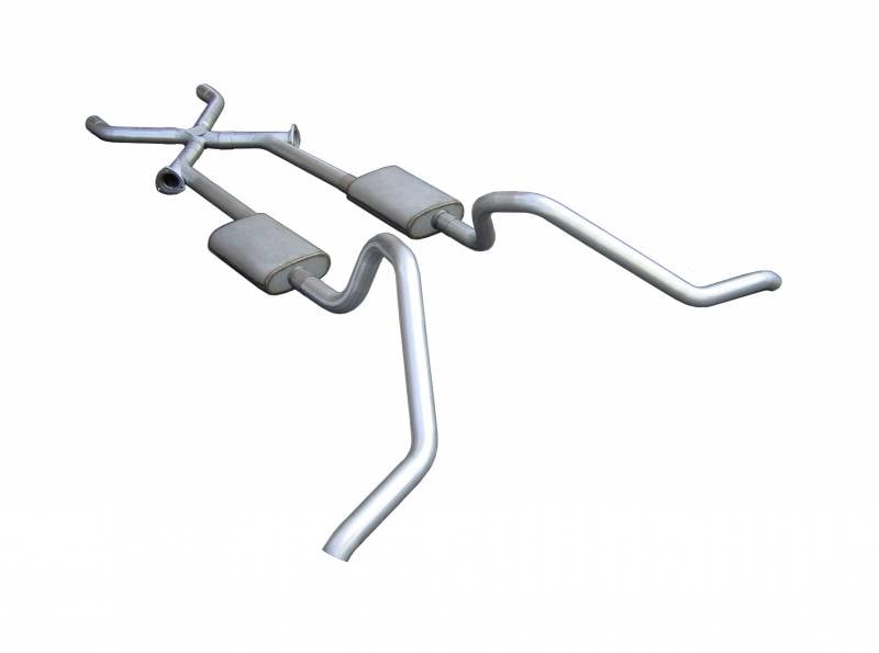 Crossmember Back X-Change Exhaust System with Turbo Pro Mufflers for Select 1965-1970 GM B-Body [2.500 in.]